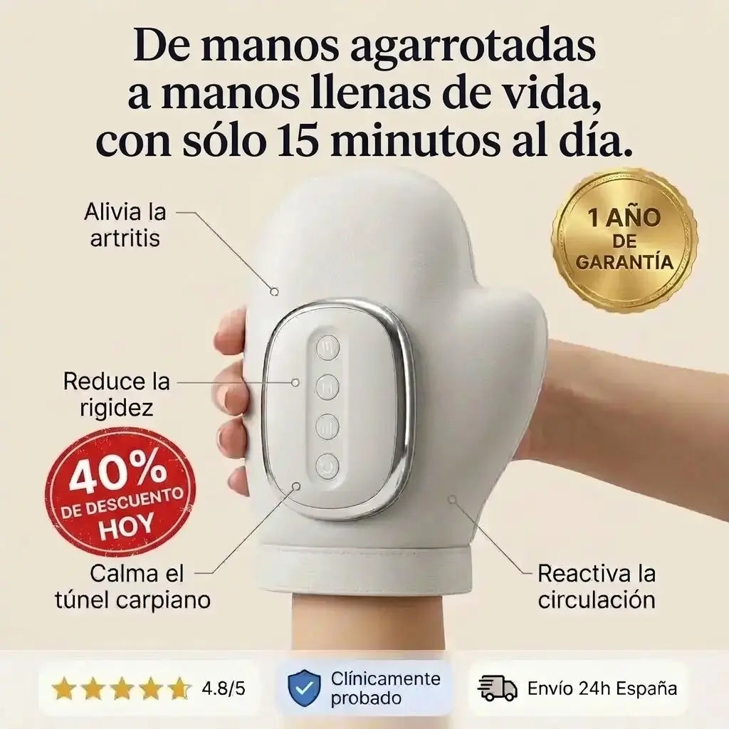 CloudCore™ HandRelief | Masajeador de Manos con Calor y Compresión