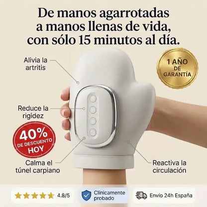 CloudCore™ HandRelief | Masajeador de Manos con Calor y Compresión